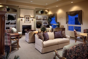 THE STRATFORD - Living Room at Dusk